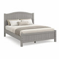 Letto matrimoniale 160 x 200 cm in legno massello di pino grigio con testiera arcuata