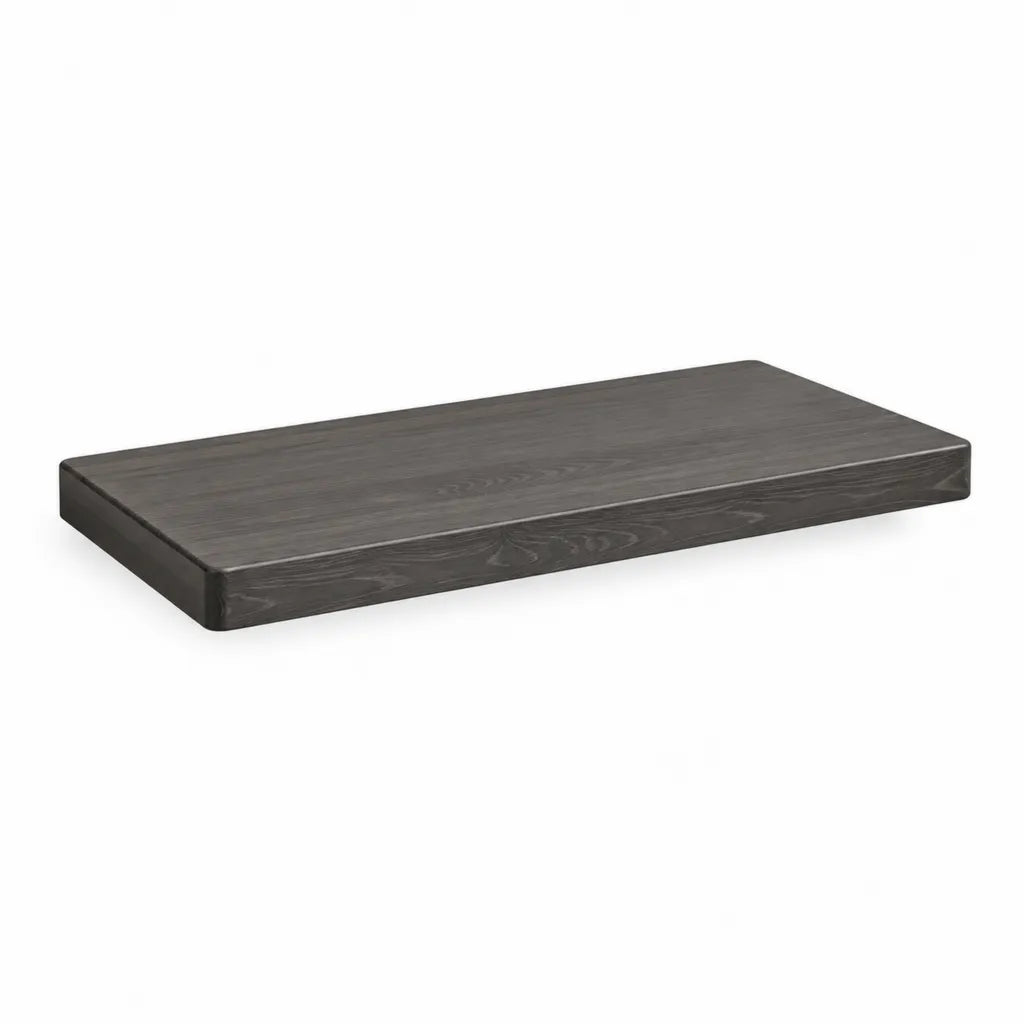 Mensola da parete rettangolare 120 x 30 x 5 cm in MDF effetto rovere grigio scuro